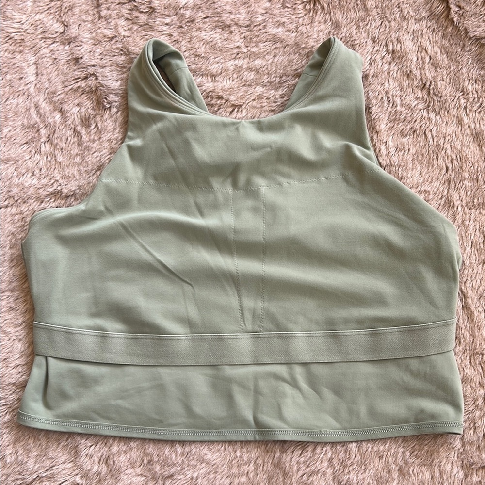 Athleta Green Sleeveless Boxy Crop Tank Top - Picture 4 of 7